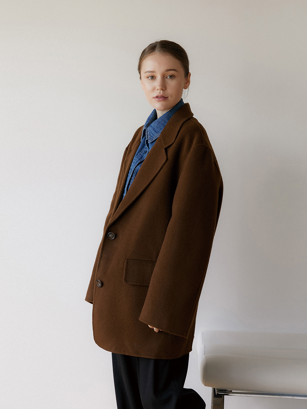 awesome half coat - brown / 5.23 출고