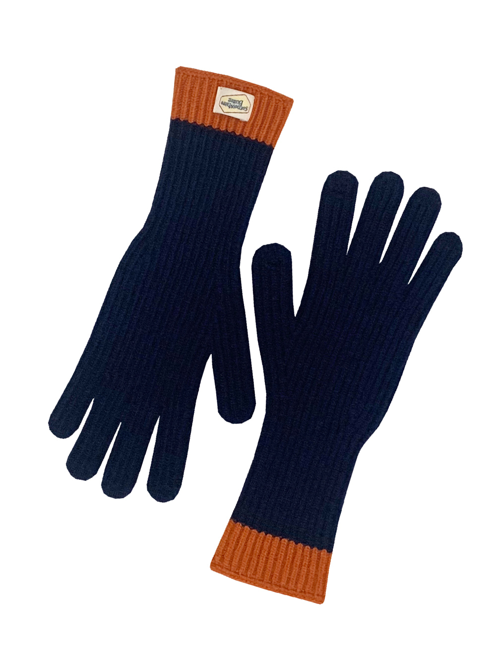 butter wool gloves - dark navy