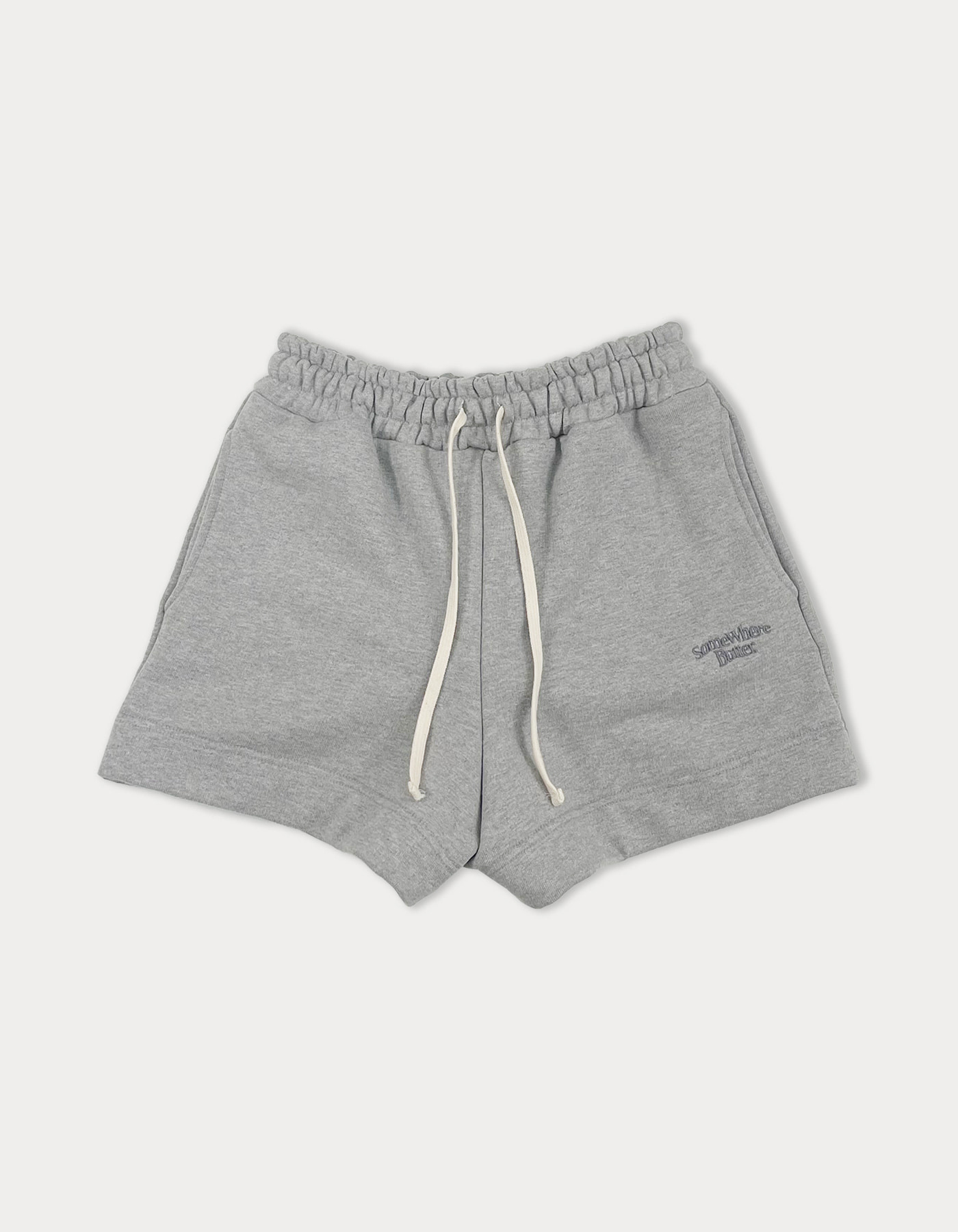 (easy line)wave symbol shorts - grey