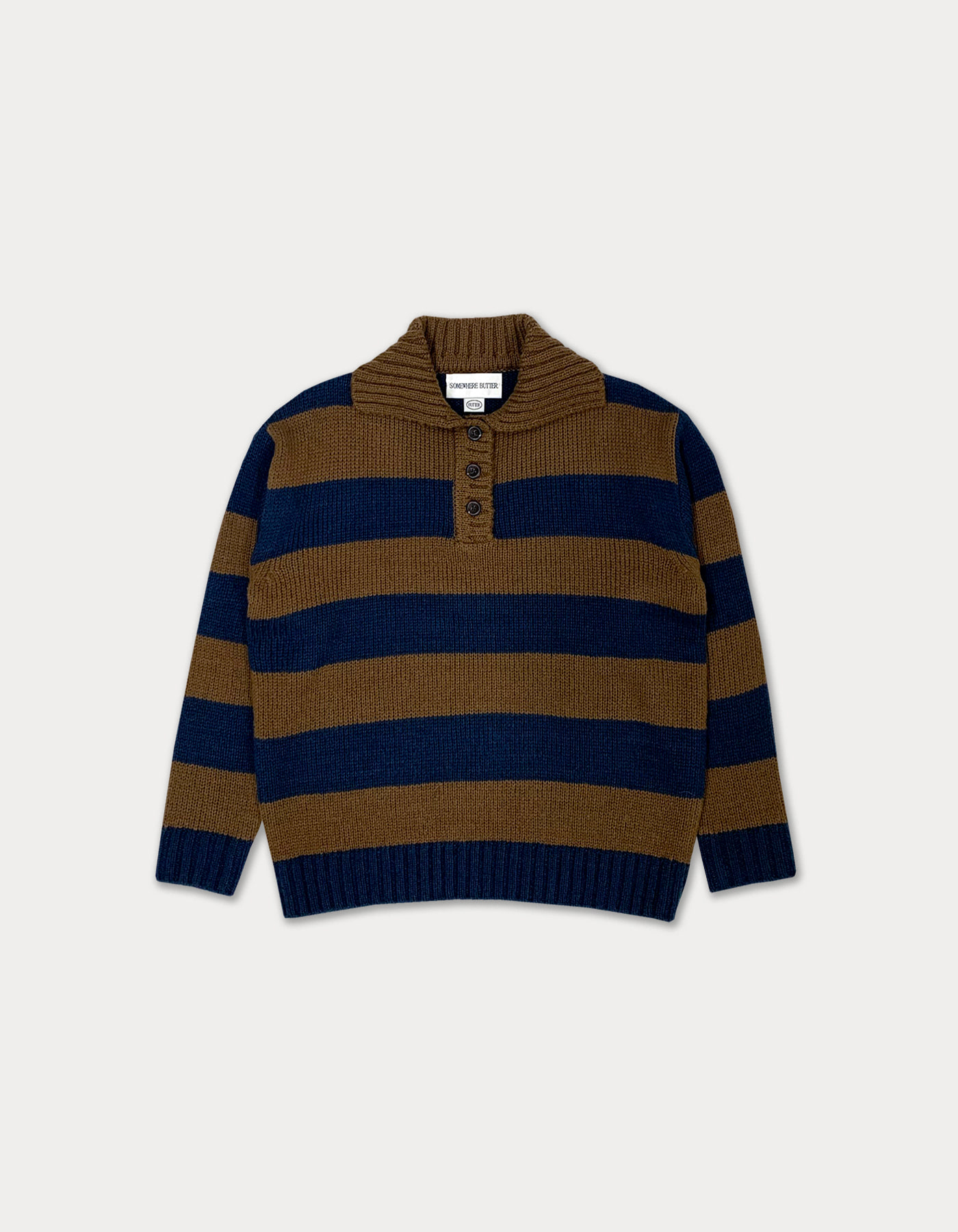 bear stripe knit - brown