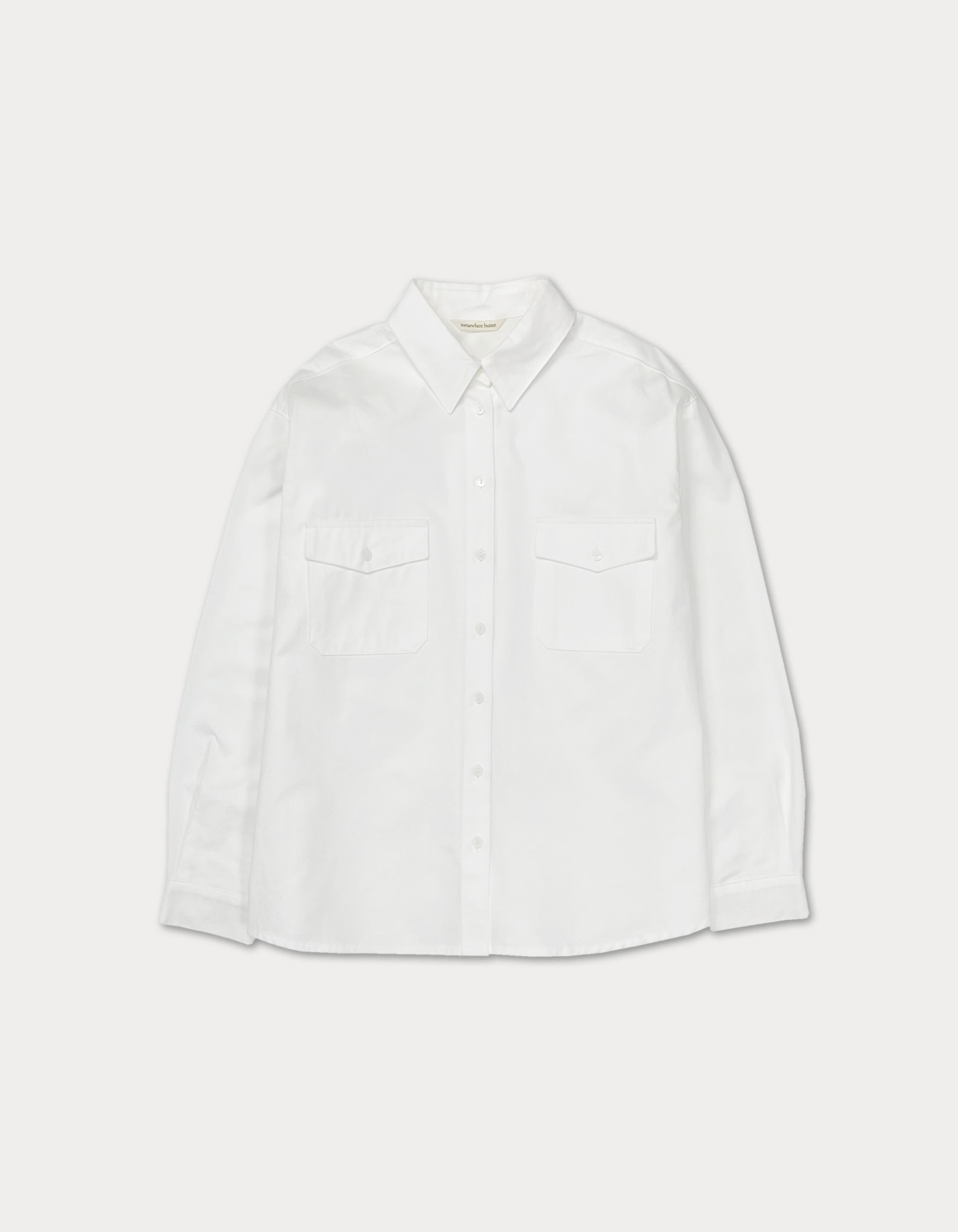basic cotton shirt - white