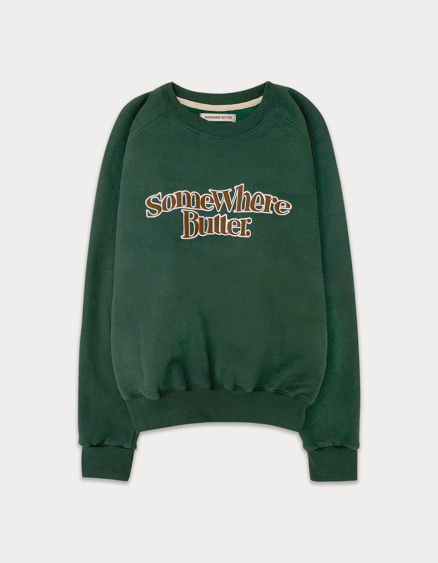 wave logo overfit sweatshirt - green