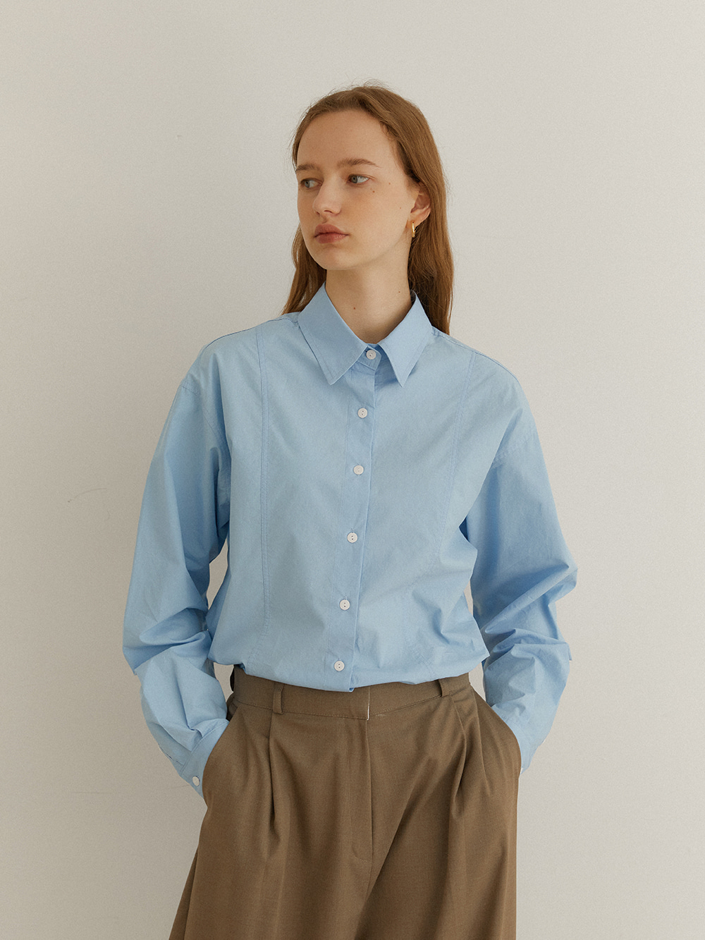 line shirt - light blue