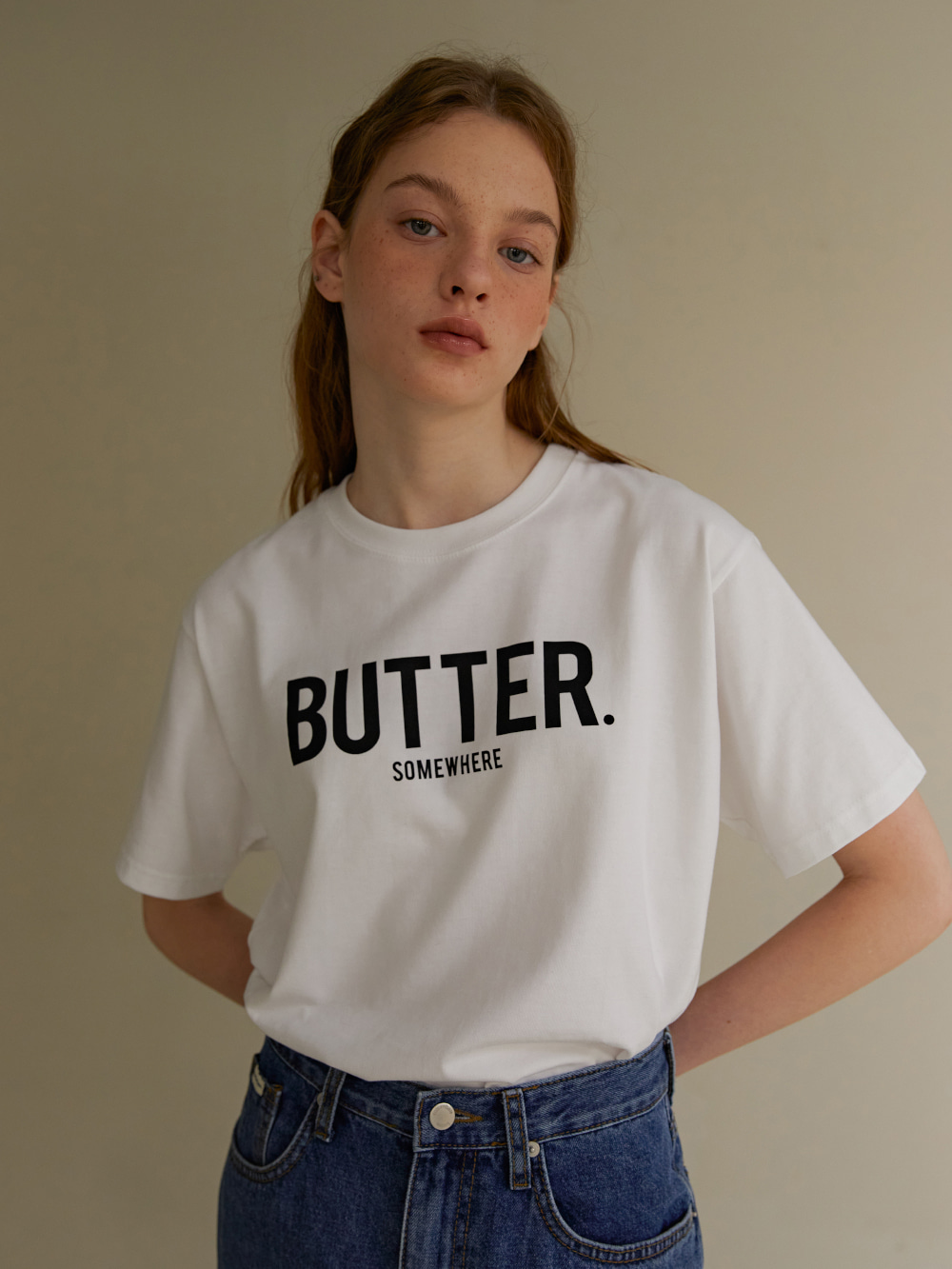 butter tee(regular fit) - ivory