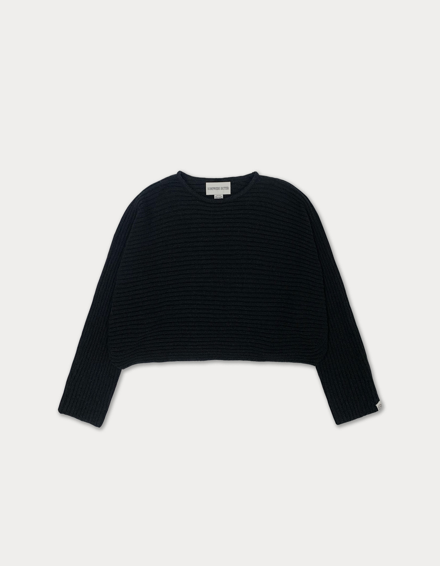 emma crop sweater - black