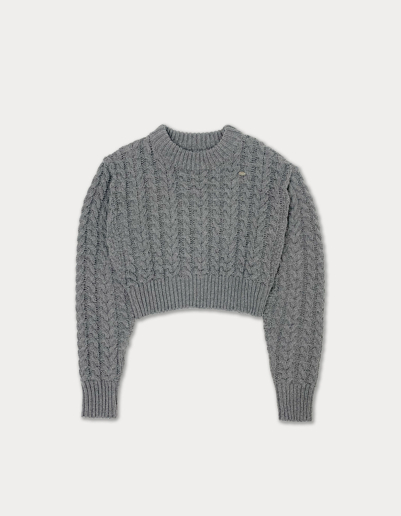 holiday cable sweater - grey
