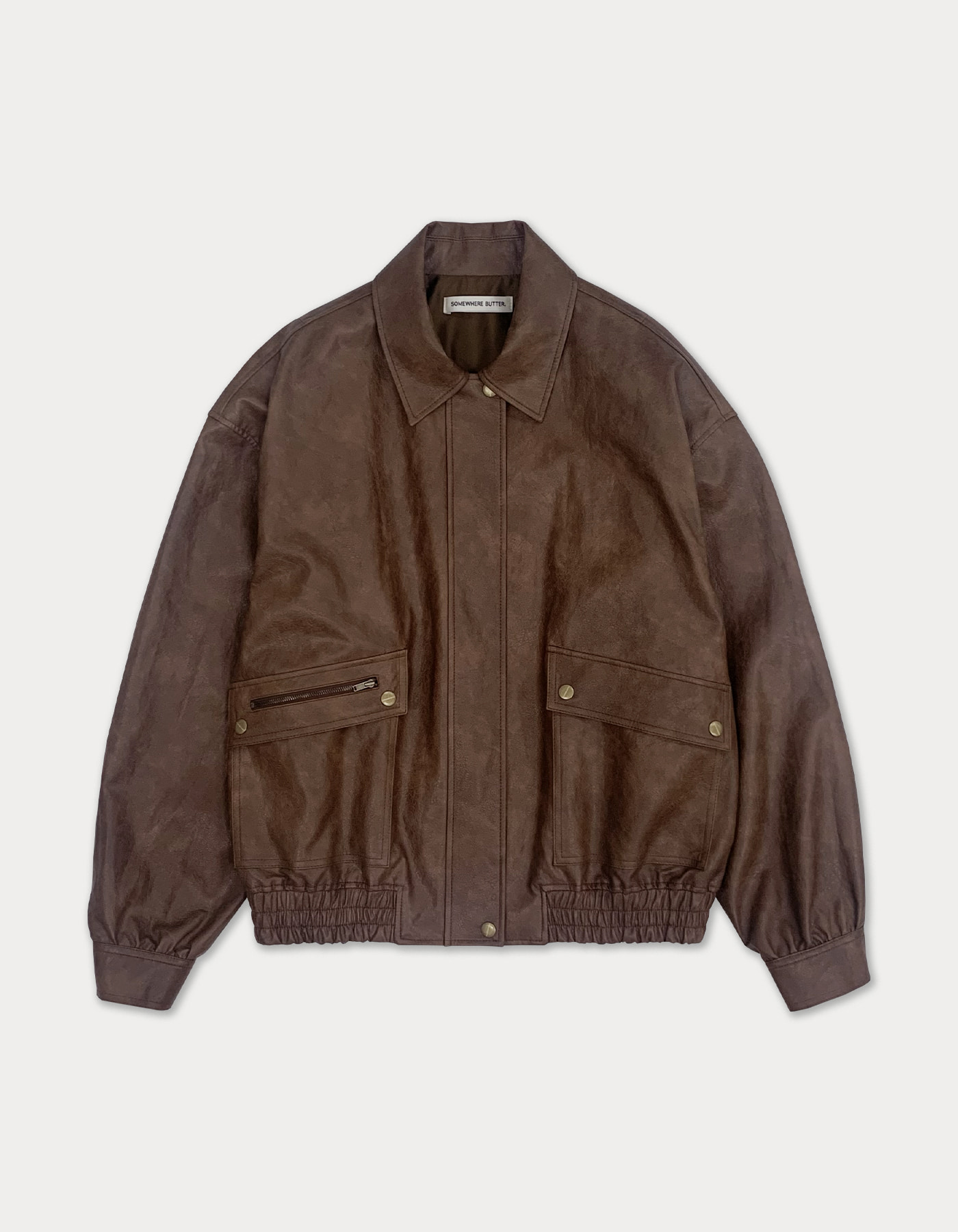 western leather jacket - vintage brown