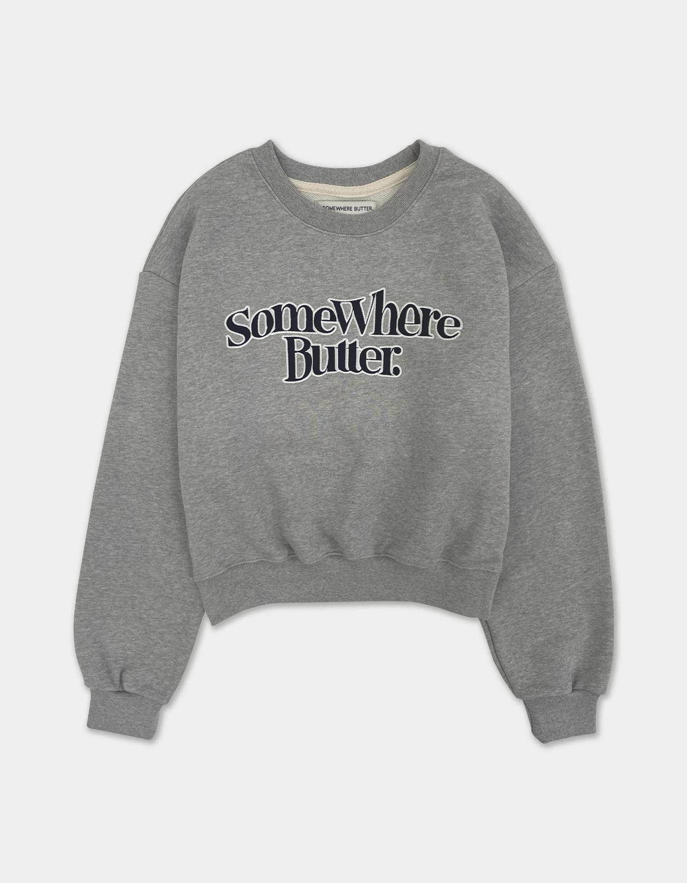 [17th Order 4.30 출고] new wave logo sweatshirt - melange grey