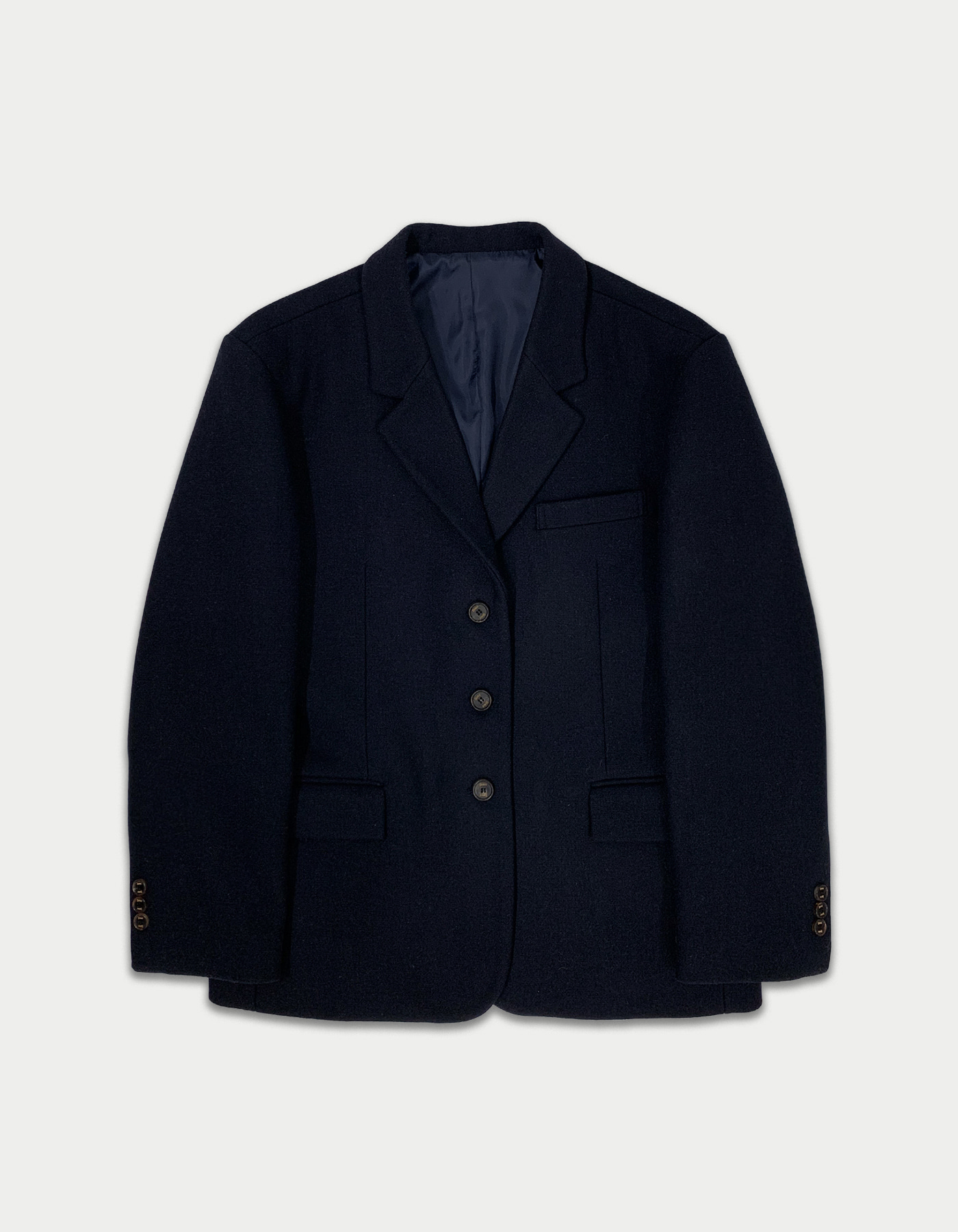 brett wool jacket - dark navy