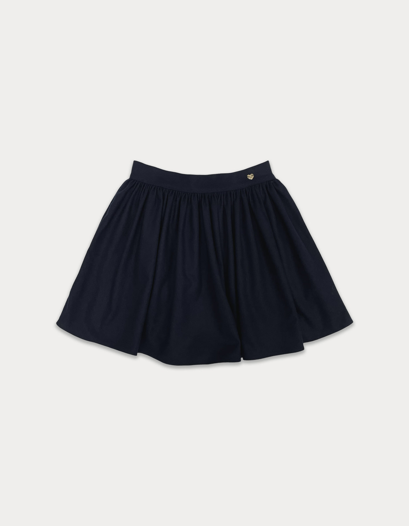 Shirring heart mini skirt - navy