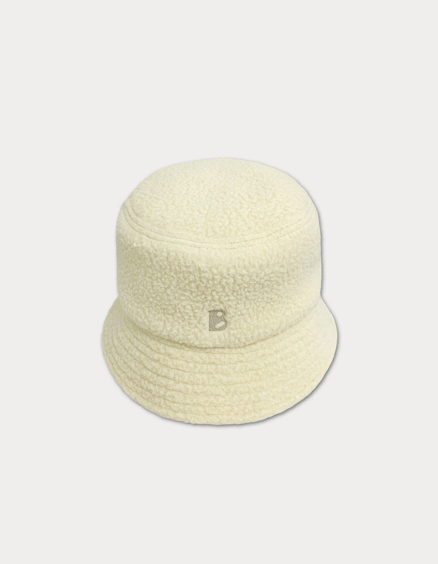 Fleece b logo bucket hat - cream