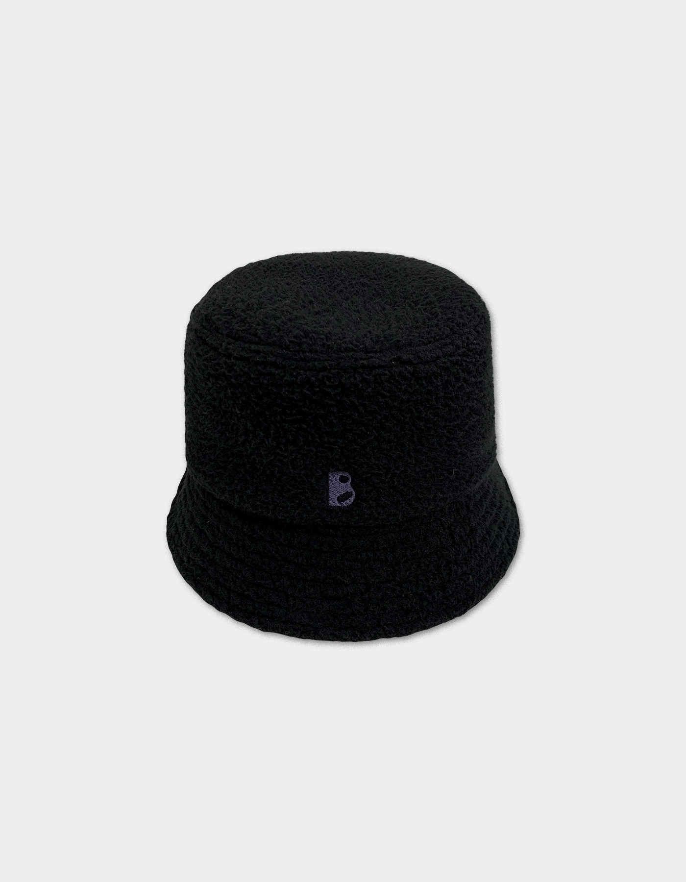 Fleece b logo bucket hat - black