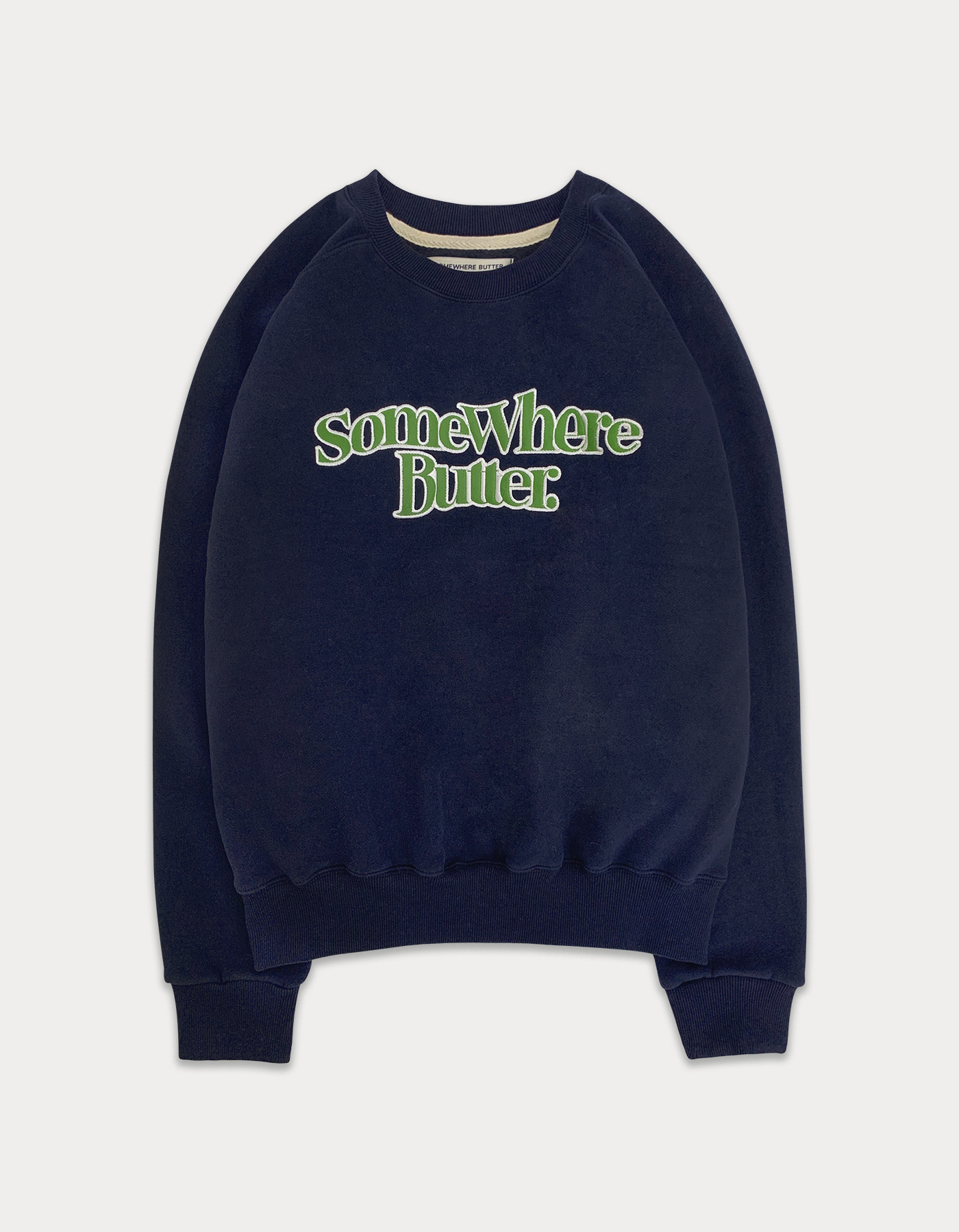 [release 15%] wave logo overfit sweatshirt - navy