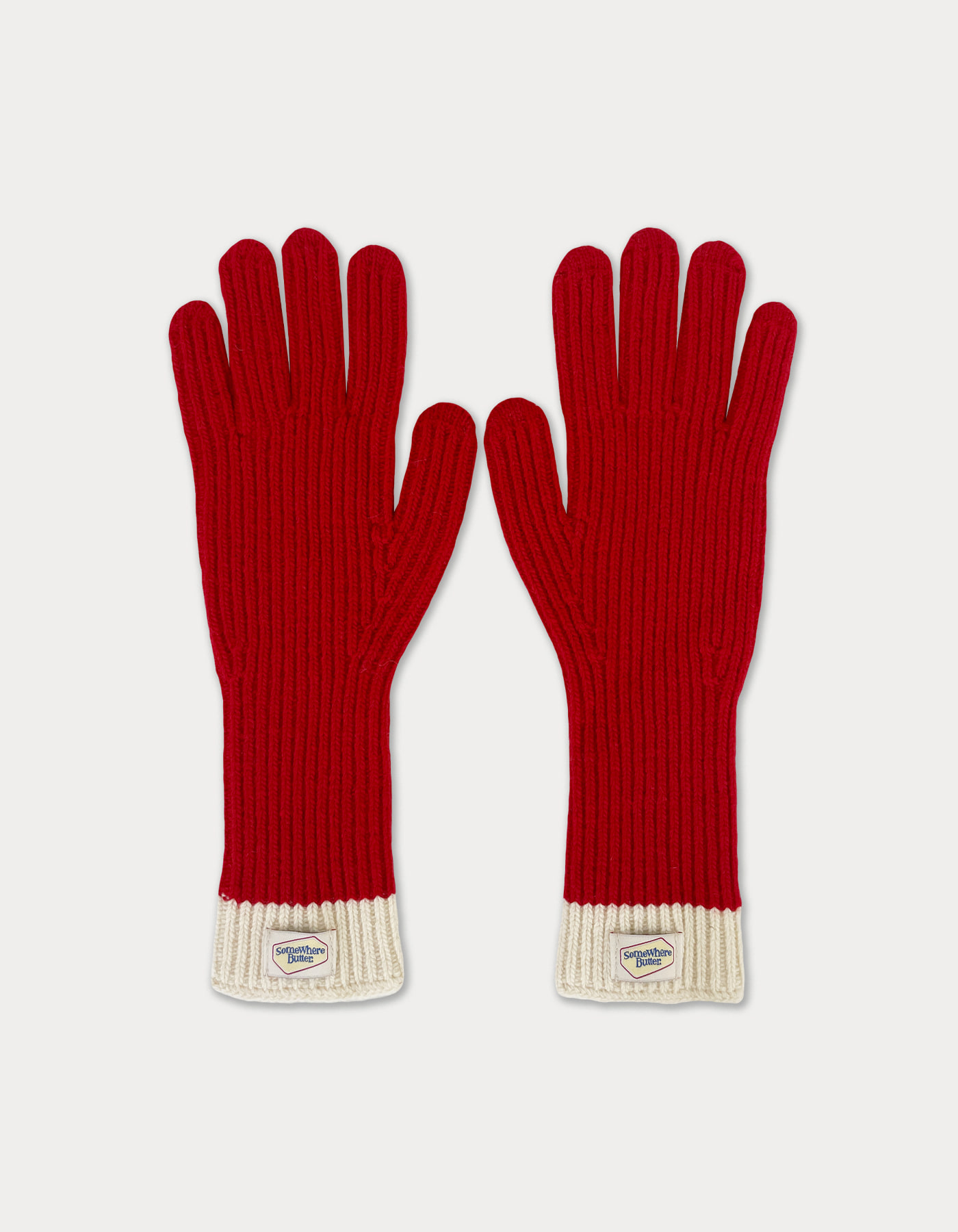 Butter cashmere gloves - red