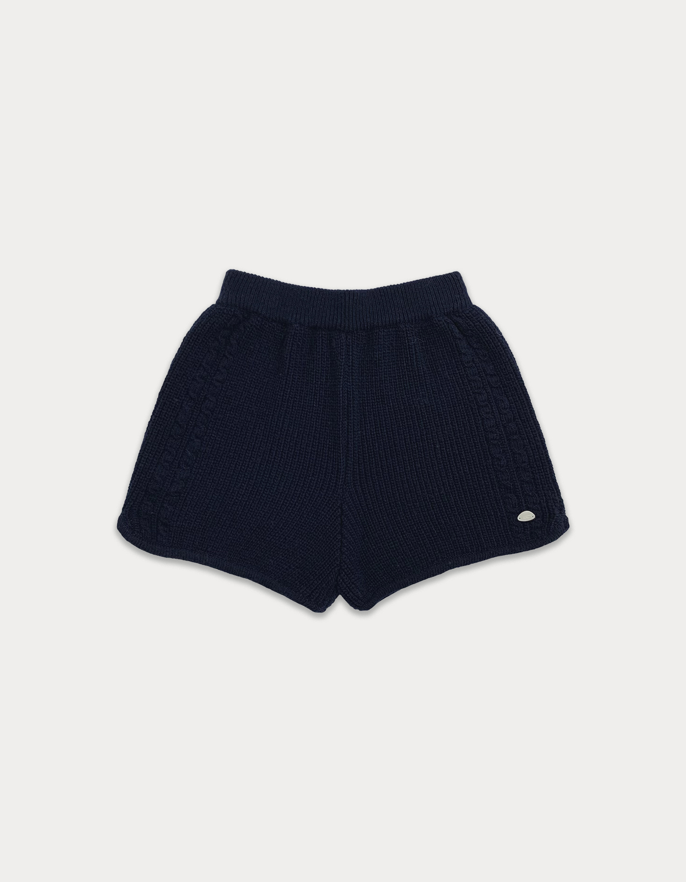 Double cable knit pants - navy