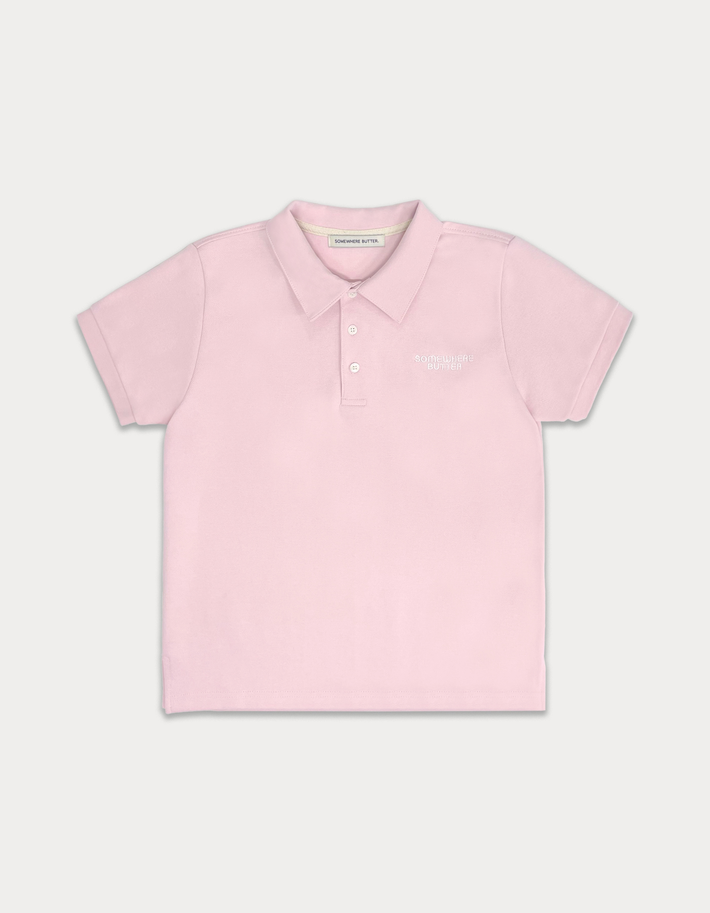 Classy logo pique top - pink