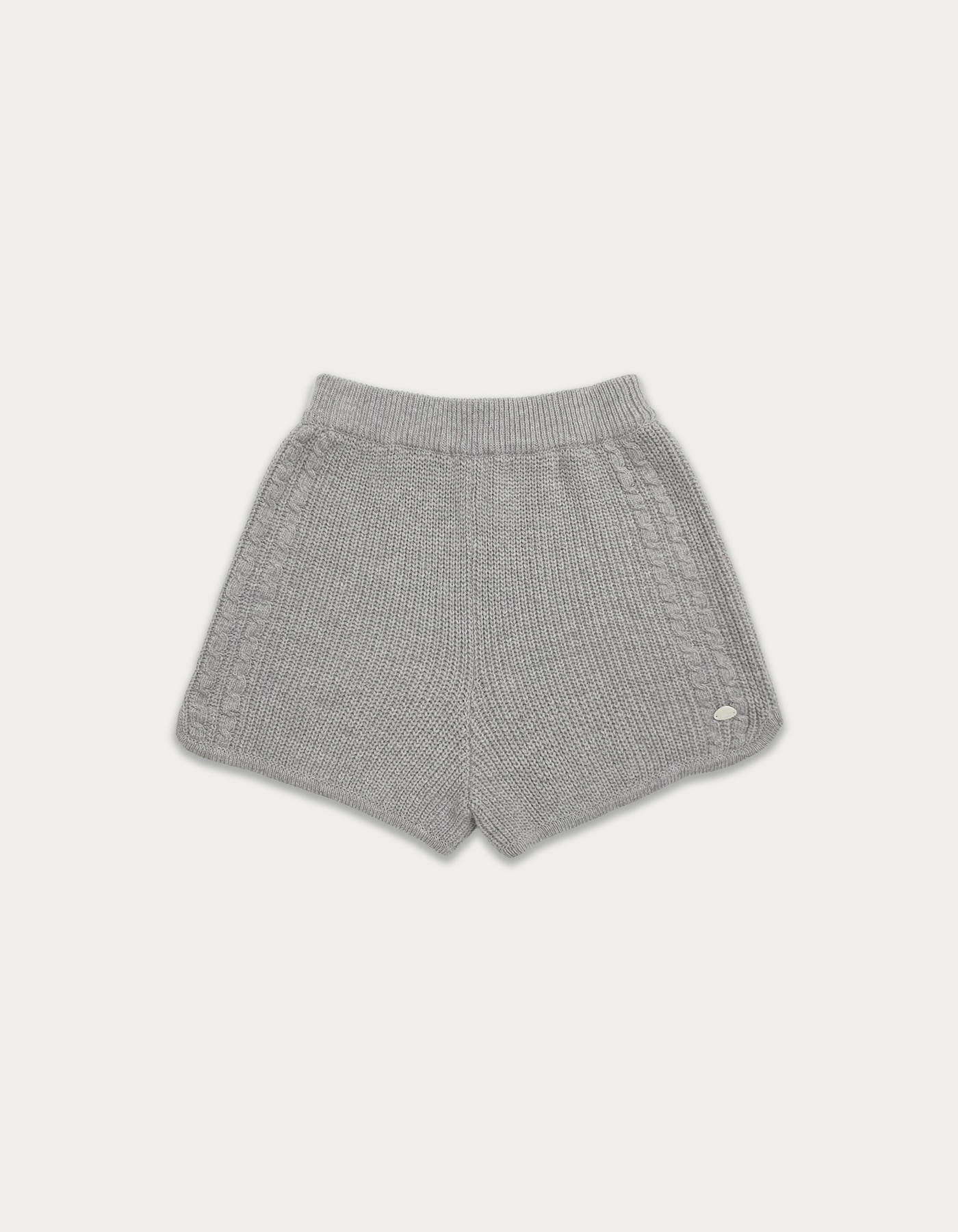 Double cable knit pants - grey