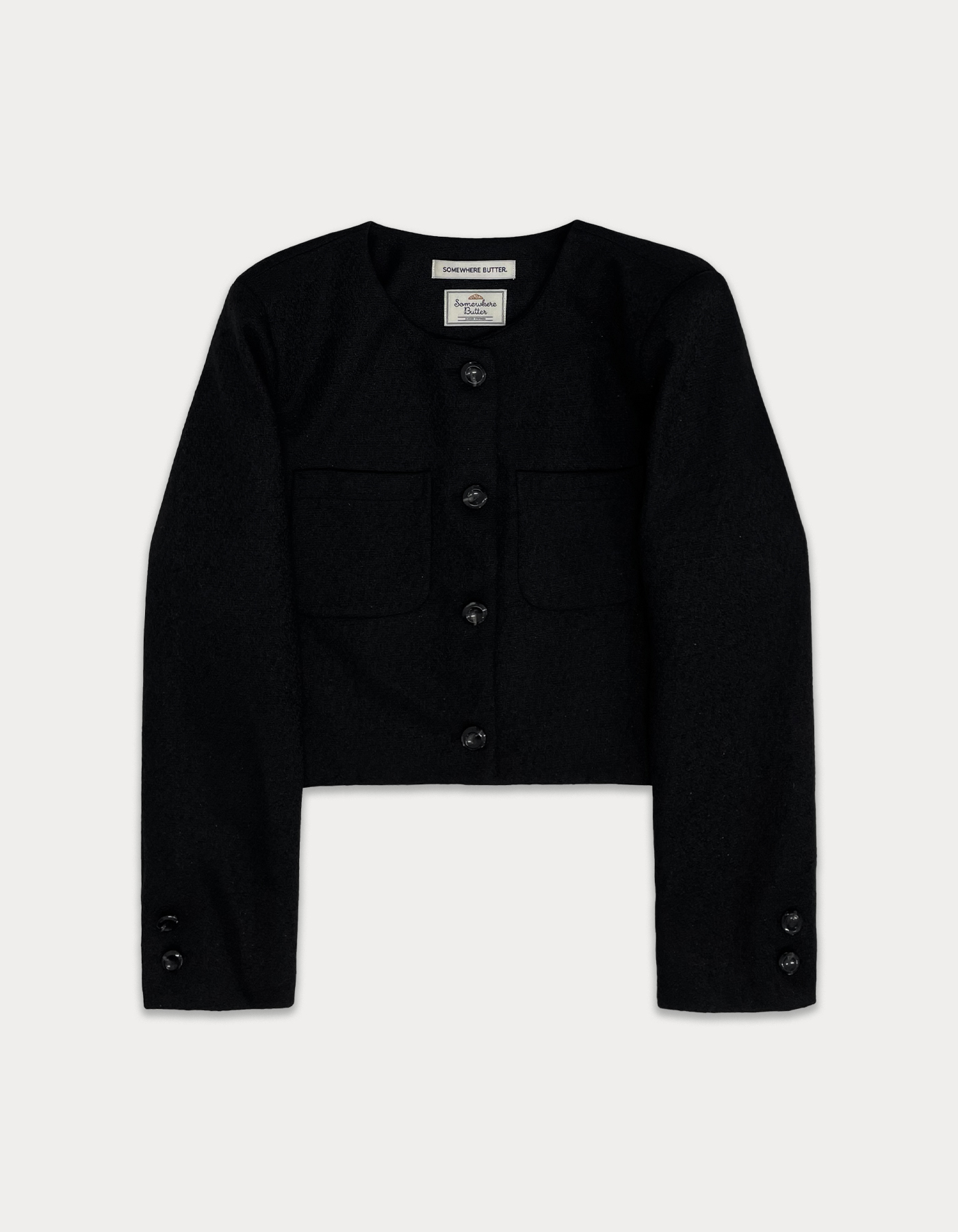Bonita tweed jacket - black