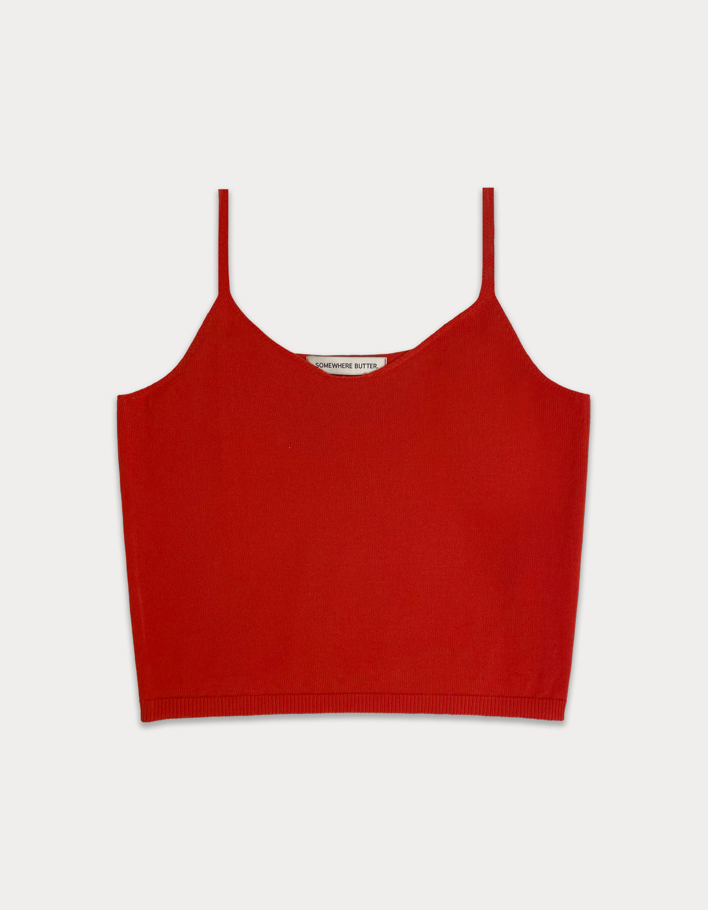 Essential knit sleeveless - red