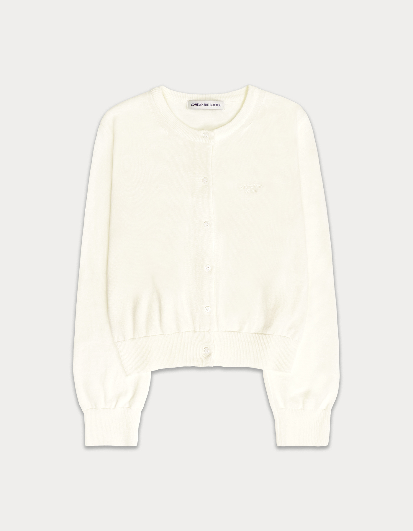 [Release 15%] essential clean cardigan - ivory